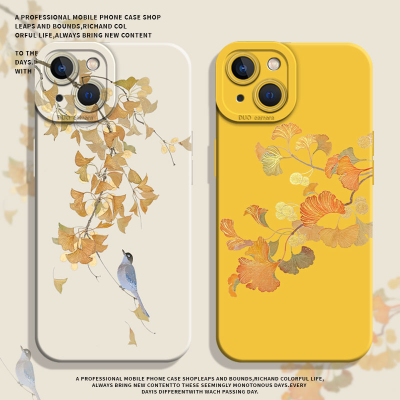 适用荣耀手机壳硅胶杏花