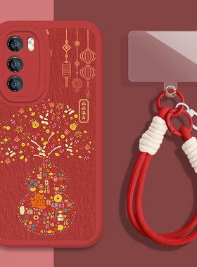 福字葫芦适用华为mate80手机壳pura70马年60pro新年50本命年40带挂绳nova13过年14红色15女12/11/10/9/8/7/30