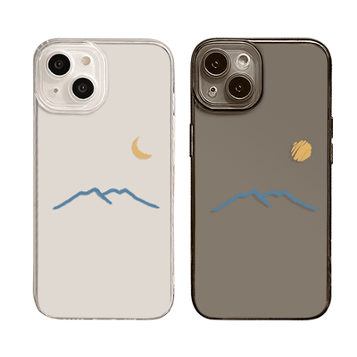 适用日月情侣手机壳一加透明简约