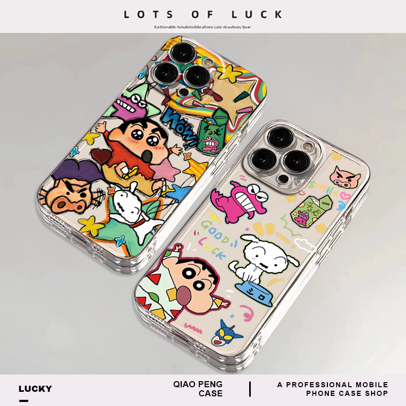 适用iqoo一加手机壳涂鸦蜡笔小新