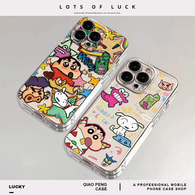 适用iqoo一加手机壳涂鸦蜡笔小新