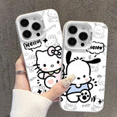 xs男xr HelloKitty适用苹果16promax手机壳kt猫iPhone15新款 8plus7 x女款 13情侣14周边11 air帕恰狗12mini