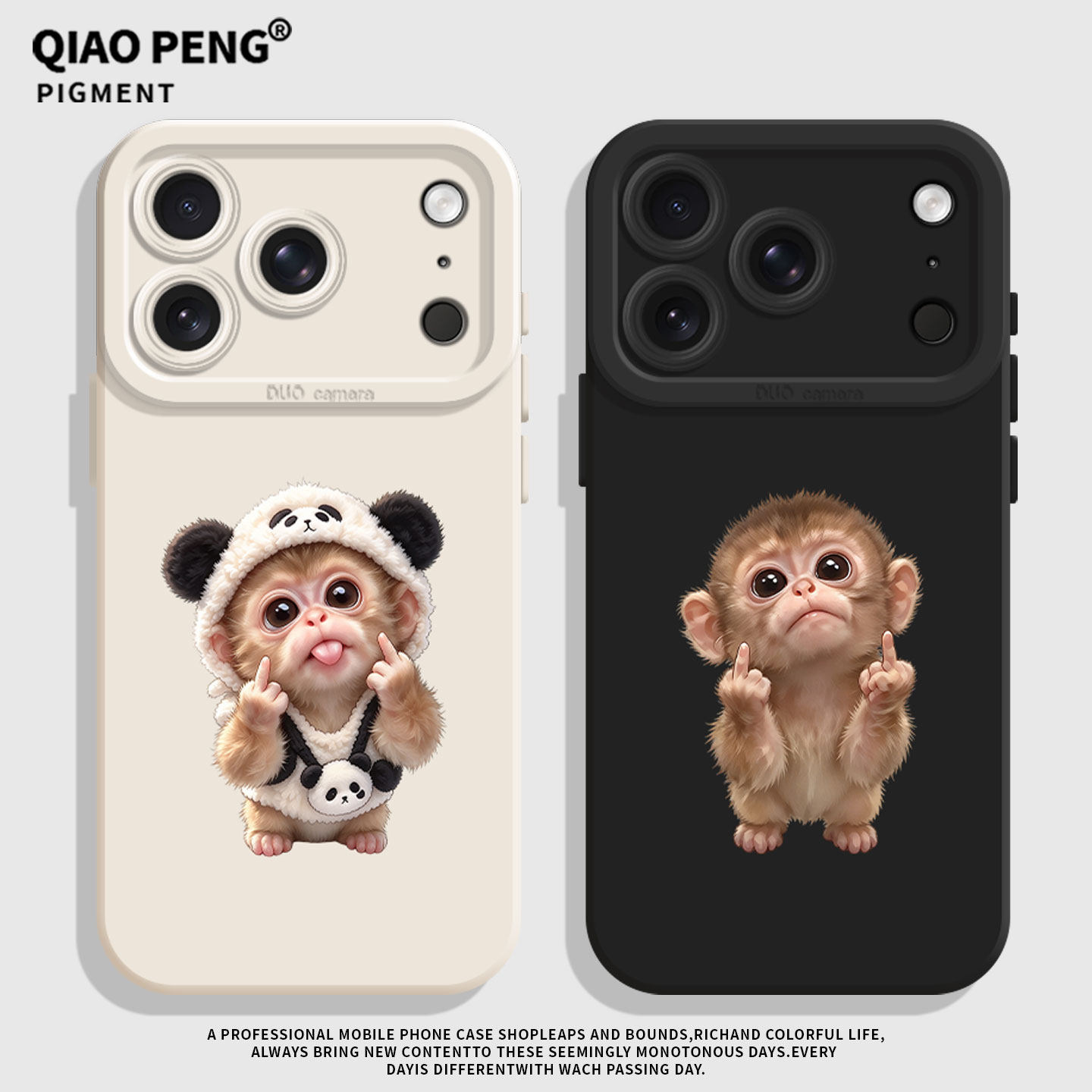 竖中指猴子适用iPhone苹果18Promax手机壳17新款16情侣15搞怪14抽象13mini小众12创意11恶搞x趣味xr/xs/8plus
