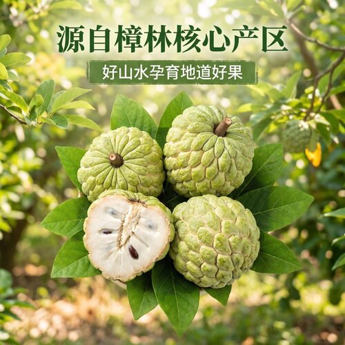 潮汕特产正宗樟林林檎番荔枝大目释迦果佛头果摩尼本地林檎土番果
