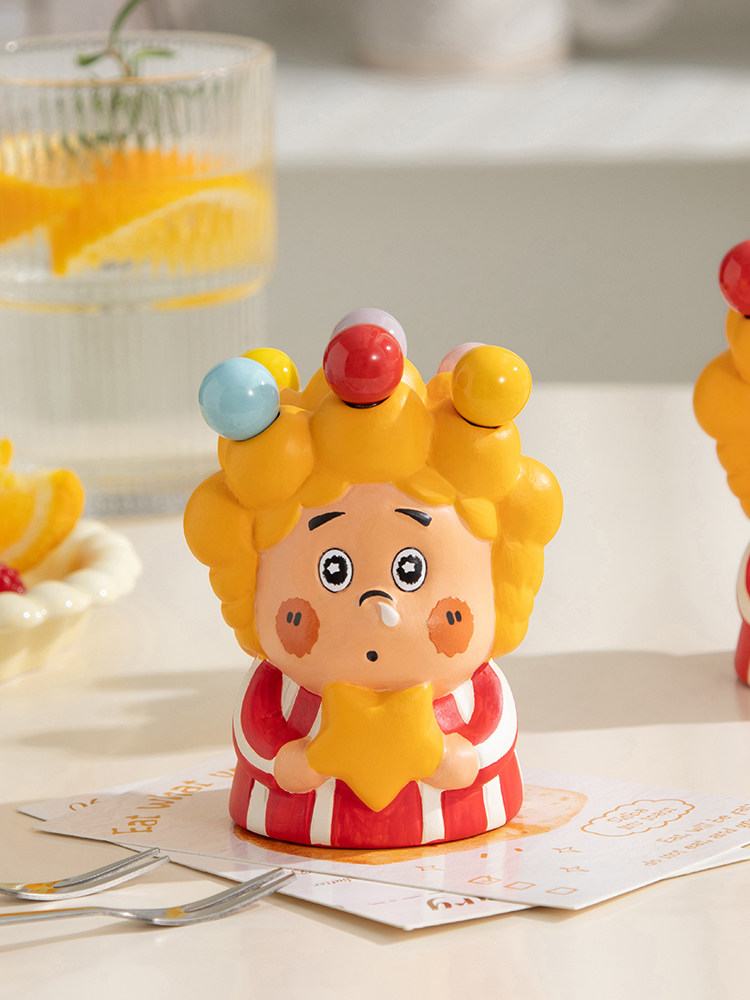 小丑星星人水果叉套装不锈钢水果签收纳罐轻奢高级感可爱水果叉子,餐饮具,水果叉/水果签,淘宝优惠券,粉丝福利购,淘宝优惠卷