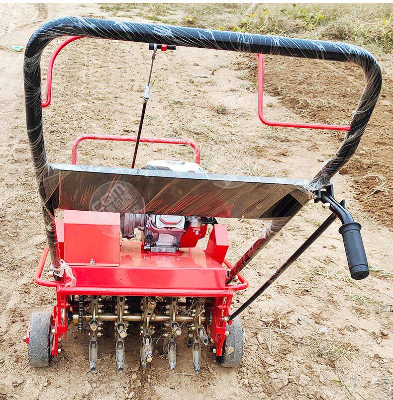 汽油草坪打孔机械 手推式草坪钻孔机 园林草地透气钻孔机