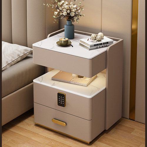 智能实木床头柜卧室保险柜