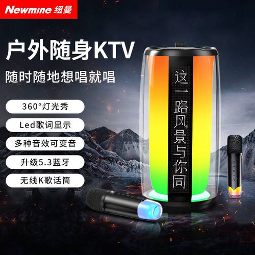 纽曼蓝牙音箱无线麦克风一体式