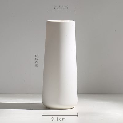 陶瓷干花花瓶小清新花插满天星水培现代白色餐桌客厅家居装饰摆件