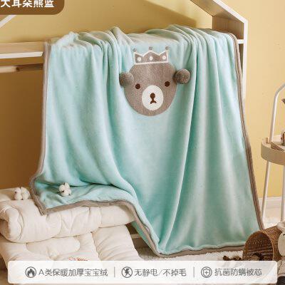 儿童被套加绒羊羔绒毛毯幼儿园珊瑚绒被罩单件单套双面绒加厚保暖