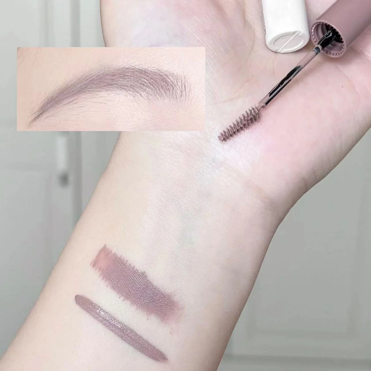 灰调玫瑰粉棕~韩系自然持久定型防水防汗不易掉色野生染眉膏平价