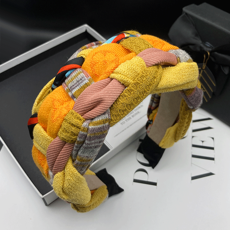 发卡发箍女2023网红新款超宽洋气编织发窟头饰宽边洗脸压发头箍