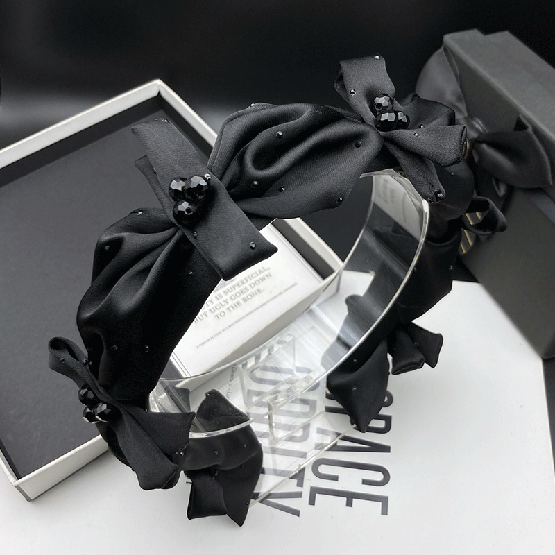 临嫣发箍缎面原创蝴蝶结头箍