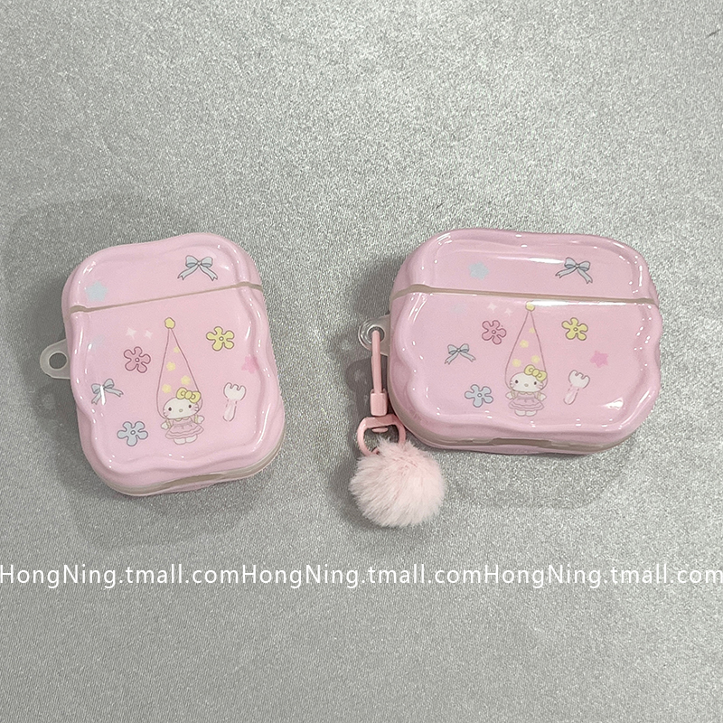 趣味少女粉色可爱猫咪适用新三代airpods4保护套新款苹果蓝牙无线耳机壳1/2代airpodspro二代防摔全包小众