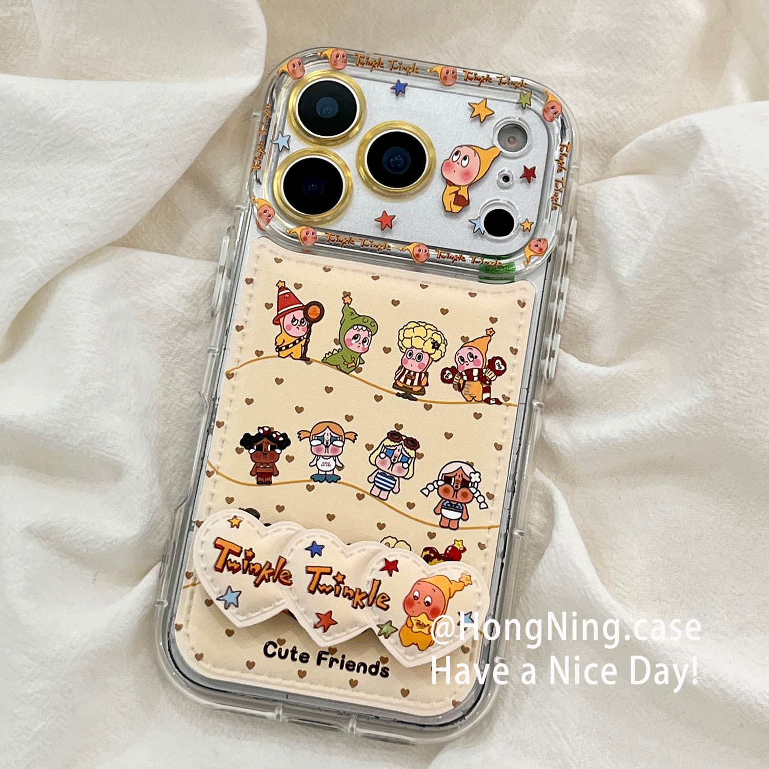 皮质可爱卡通带支架适用iPhone17ProMax手机壳皮质秋冬款苹果16pro新款15PRO女款小众13硅胶14防摔全包保护套