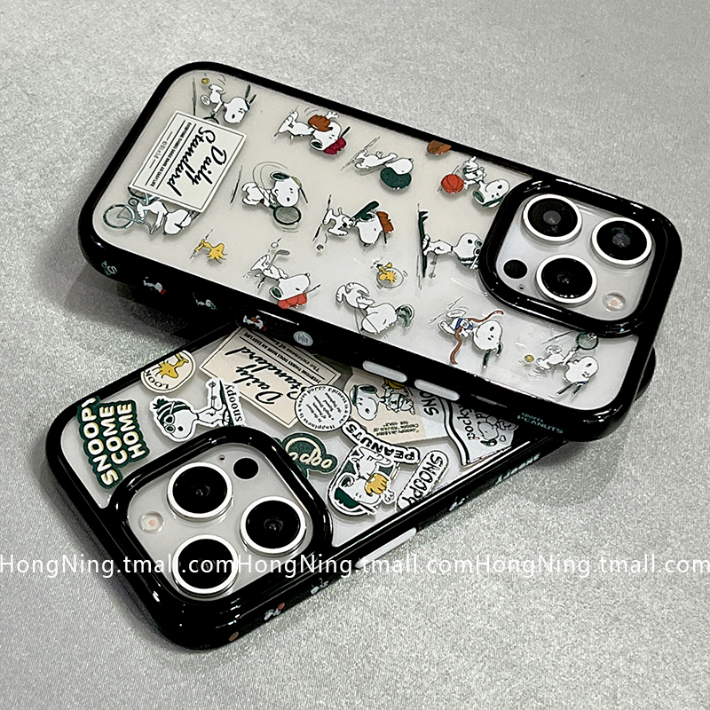 趣味卡通可爱史努比适用苹果16ProMax手机壳网红iPhone13新款16pro小众女款14防摔15PRO硅胶情侣全包保护套软
