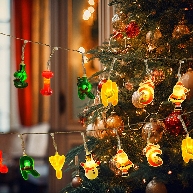 跨境led灯圣诞树挂件房间宿舍布置灯串装饰彩灯