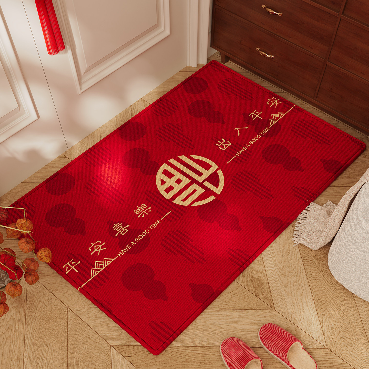 红色入户门地垫玄关大门口门垫防滑脚垫高级感可裁剪耐脏地毯定制,居家布艺,入户地垫,淘宝优惠券,粉丝福利购,淘宝优惠卷