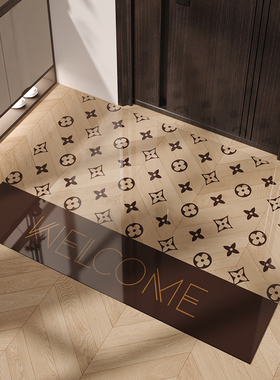 入户门地垫轻奢高级感PVC透明软玻璃防滑脚垫玄关家用大门口进门