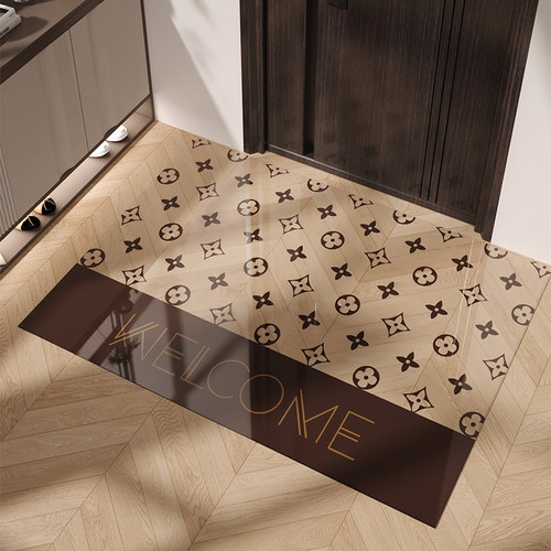 入户门地垫轻奢高级感PVC透明软玻璃防滑脚垫玄关家用大门口进门