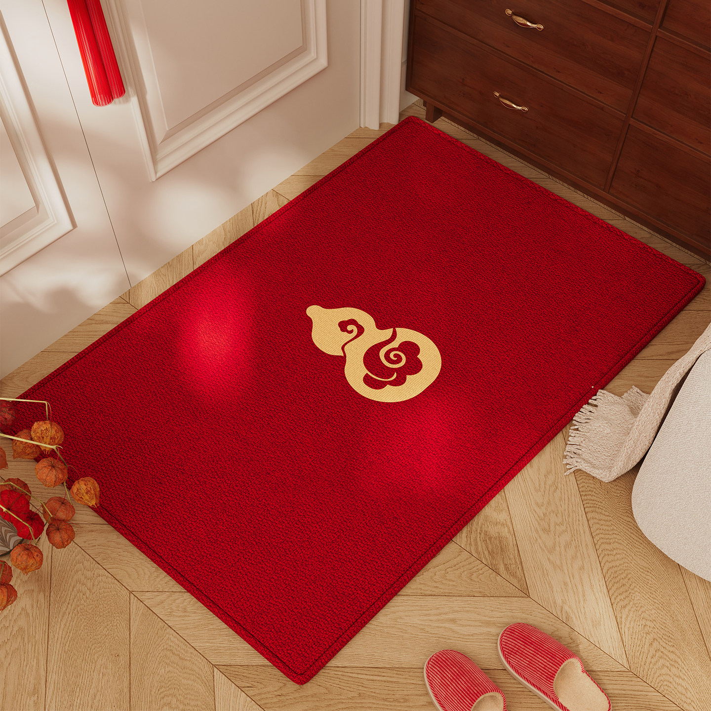 高级感入户门地垫玄关大门口门垫防滑脚垫可裁剪耐脏红色地毯定制,居家布艺,入户地垫,淘宝优惠券,粉丝福利购,淘宝优惠卷