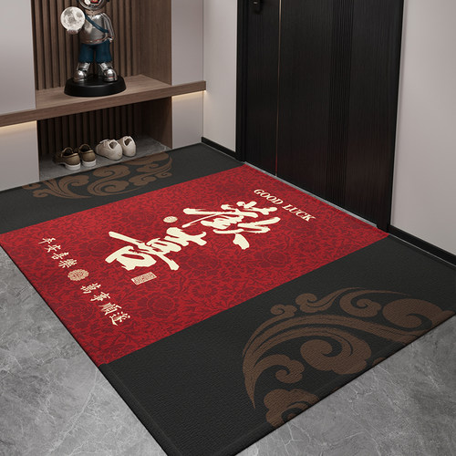 高端入户门地垫防摔免洗定制门垫玄关大门口脚垫耐脏除尘防滑地毯