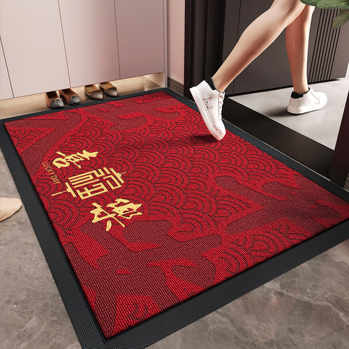 入户门地垫红色喜庆防滑脚垫