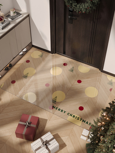 免洗 耐污 防滑地板 软玻璃Pvc入口门地板垫 采购产品圣诞风格