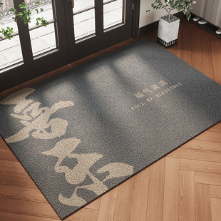 灰色丝圈PVC入户门地垫大门口进门除尘防滑脚垫耐脏免洗玄关地毯