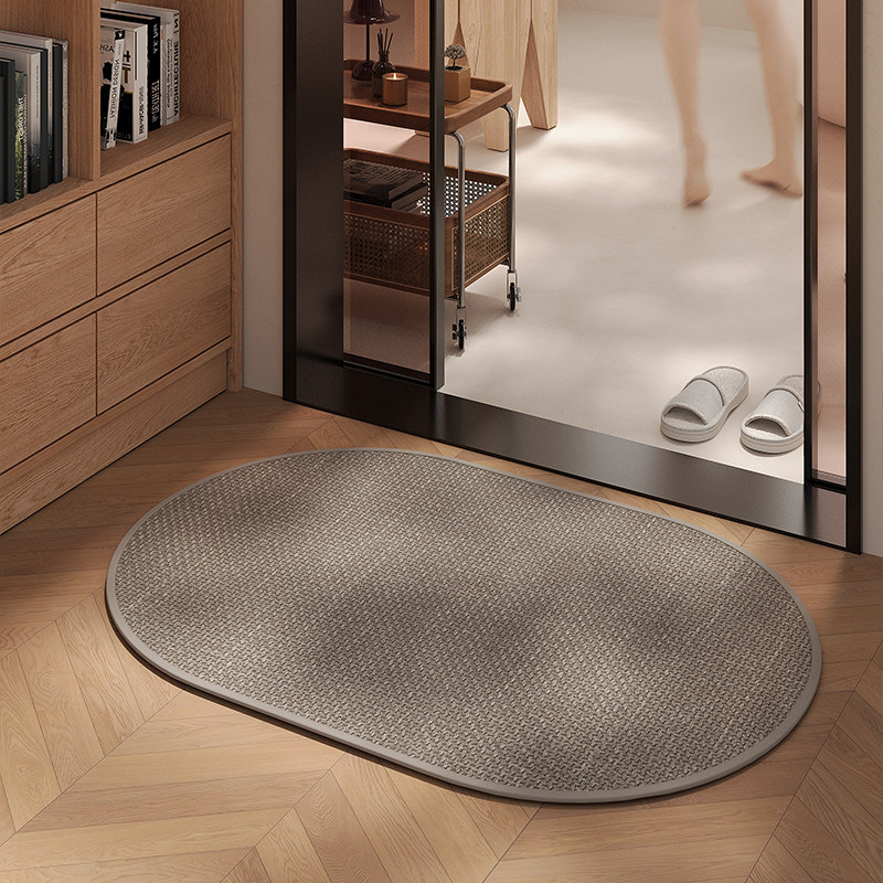 浴室地垫椭圆卫生间吸水防滑脚垫简约高级感防摔垫淋浴房耐脏门垫,居家布艺,家用脚垫,淘宝优惠券,粉丝福利购,淘宝优惠卷