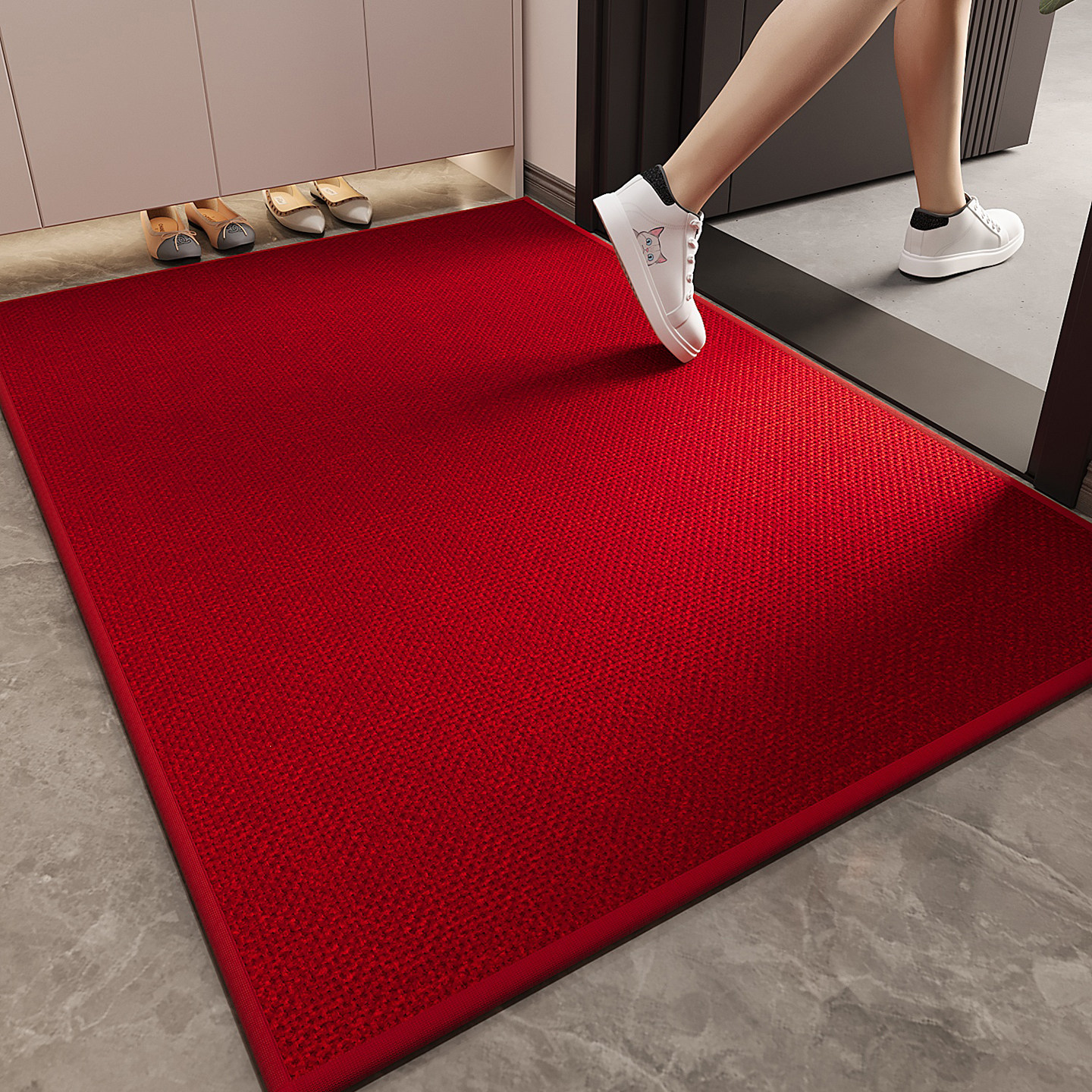 红色入户门地垫马年高端门垫耐脏除尘高级感防滑脚垫玄关门口地毯,居家布艺,入户地垫,淘宝优惠券,粉丝福利购,淘宝优惠卷