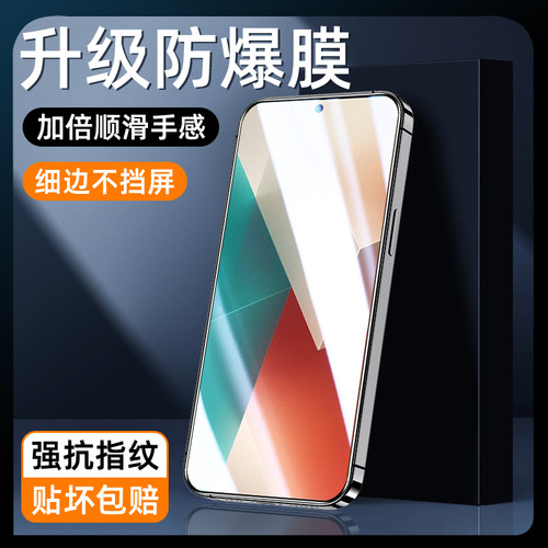 白洛适用红米note13钢化膜