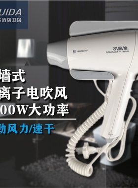 瑞沃吹风机 PL178宾馆酒店家用负干发器 1800W离子挂壁式电吹风机