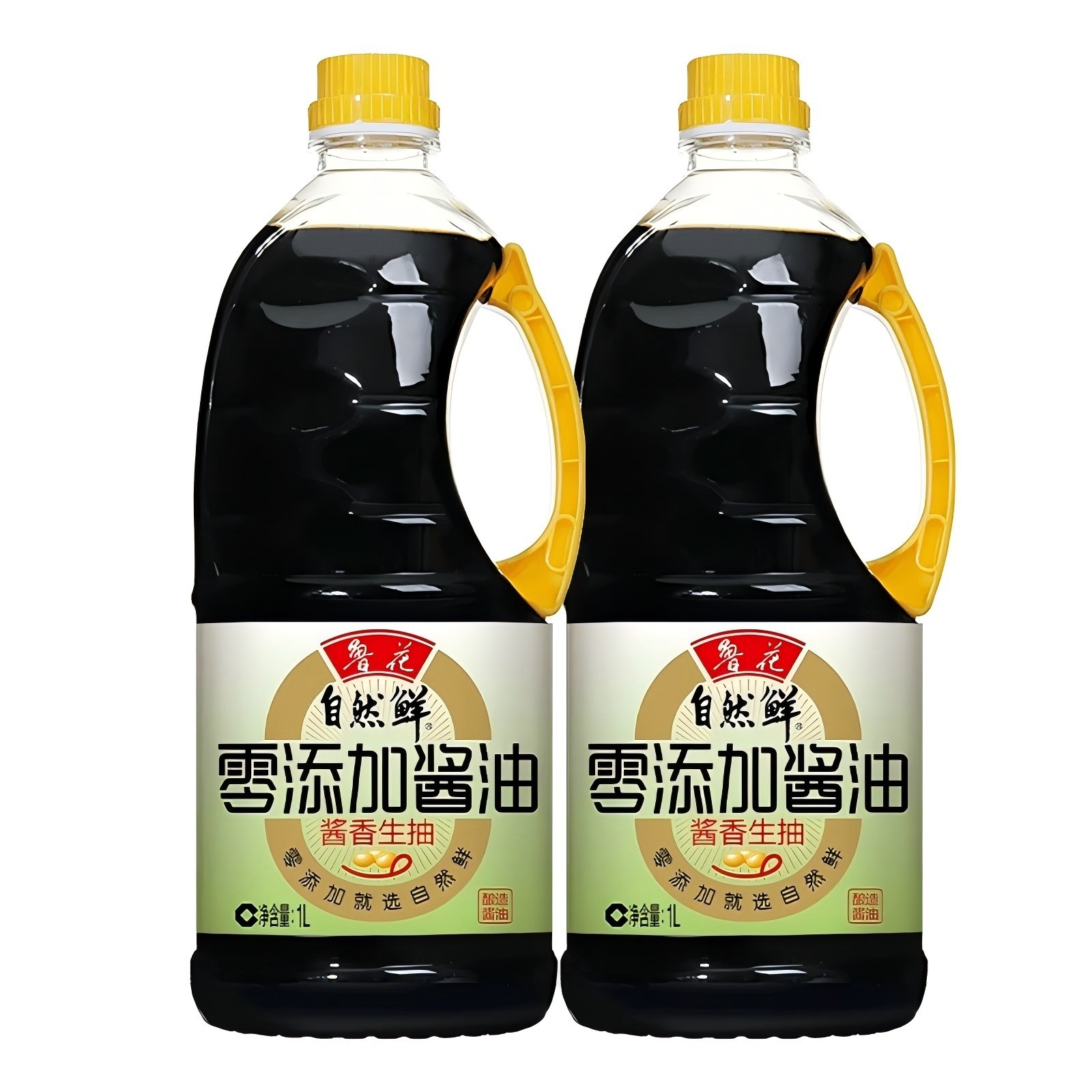 【鲁花直营】鲁花自然鲜零添加酱油酱香生抽1L*2 零添加防腐剂,粮油调味/速食/干货/烘焙,酱油,淘宝优惠券,粉丝福利购,淘宝优惠卷