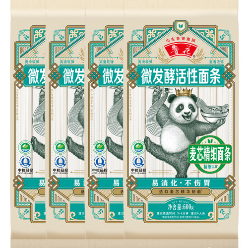鲁花麦芯精细挂面600g*4袋