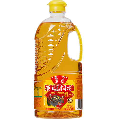 鲁花东北熟榨老豆油900ml