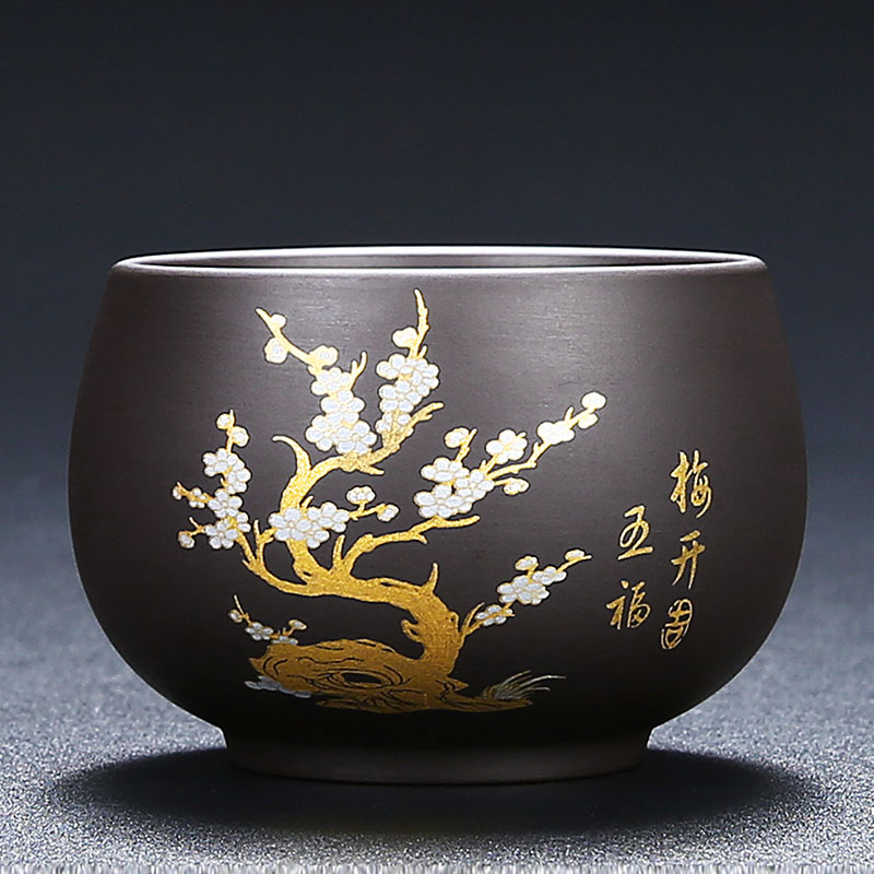 原矿紫砂主人杯家用高颜值轻奢高档茶杯个人专用杯单杯陶瓷喝茶杯