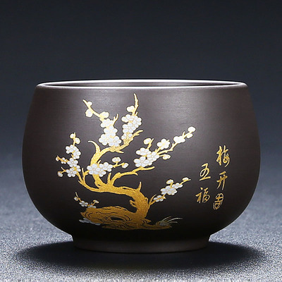 原矿紫砂主人杯家用高颜值轻奢高档茶杯个人专用杯单杯陶瓷喝茶杯