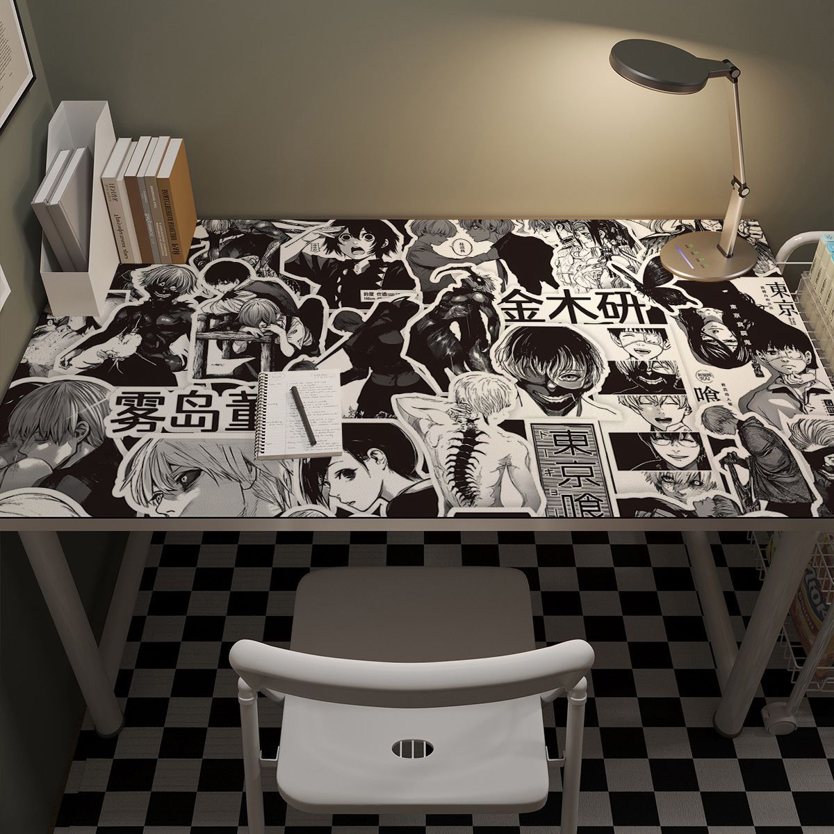 文豪野犬皮革桌垫 漫画东京种桌垫 学生宿舍防水耐磨免洗可擦定制