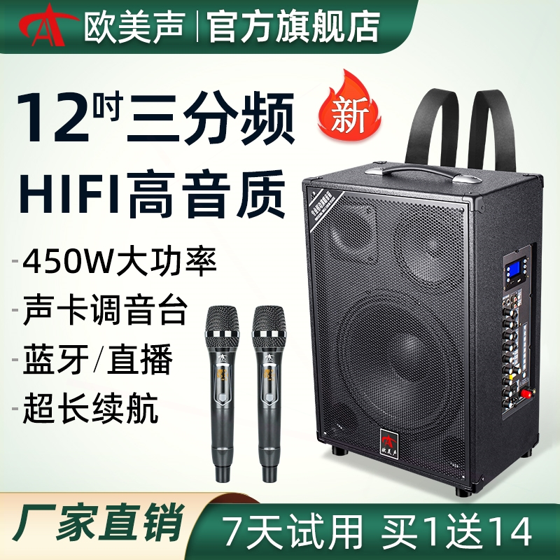 广场舞大功率音箱618欧美声263/138B/518专业户外k歌直播唱歌音响