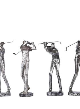 高尔夫人物摆件办公室酒柜电视柜书房家居饰品树脂工艺品