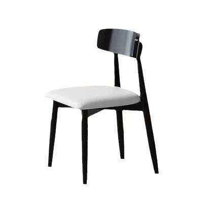 实木餐椅家用奶油风白色化妆凳椅子靠背椅客厅餐桌椅凳简约木椅