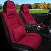 汽车座套四季 透气布艺座椅套 通用全包围粗布亚麻坐垫夏季