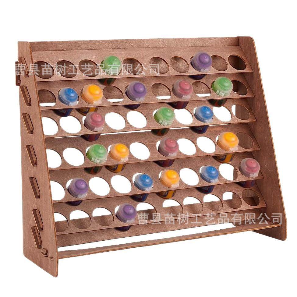 木质桌面颜料瓶收纳架复古实木展示板颜料盒储物架多层格子置物架,收纳整理,书桌收纳置物架,淘宝优惠券,粉丝福利购,淘宝优惠卷