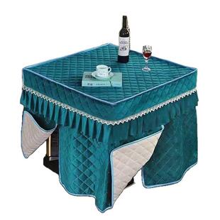 厂家烤火桌罩套单面绒加厚烤火炉被四方形长方形茶几取暖桌电炉罩