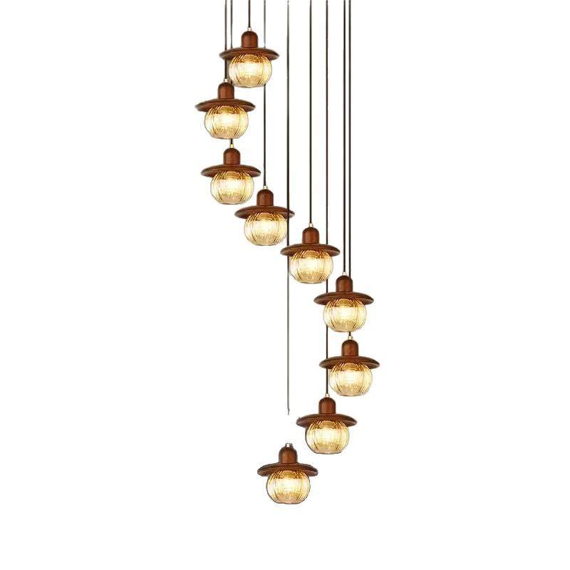 法式中古风楼梯吊灯loft美式复古客厅灯复式别墅挑空餐厅灯具,家装灯饰光源,智能吊灯,淘宝优惠券,粉丝福利购,淘宝优惠卷