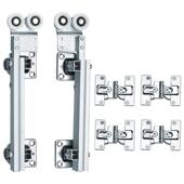 厂家直销衣柜重型折叠轮配件衣帽间折叠移门轮配件免下轨道配件