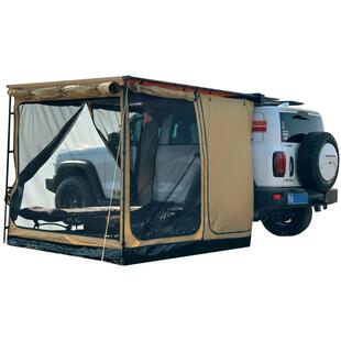 简森户外高定版车边帐篷侧遮阳棚豪华阳光房露营布房纱网防晒防风