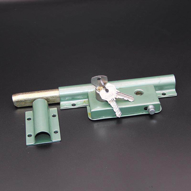 整体A型大门锁双开双扇门木门铁门锁齿条锁插销锁门栓防盗大门锁