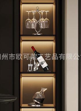 现代轻奢红酒杯架摆件高档家居客厅玄关办公室电视柜酒柜装饰摆件